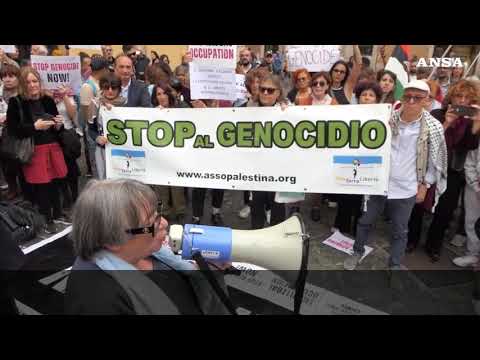 Gaza, protesta davanti a Montecitorio: “Vergogna, stop al genocidio”