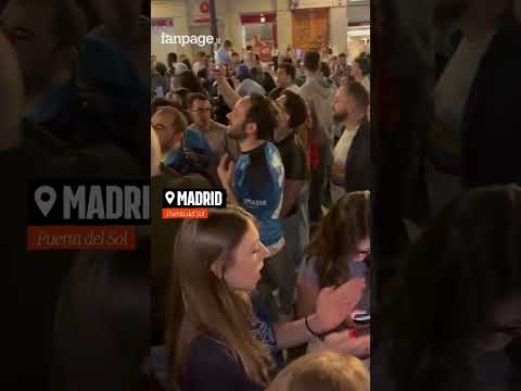 Scudetto Napoli, è festa azzurra anche a Puerta del Sol (Madrid)