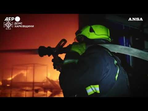 Ucraina, i soccorsi dopo un attacco russo nella regione di Kharkiv