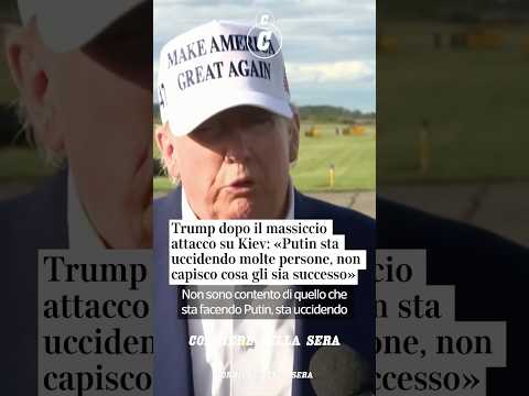 Trump dopo il massiccio attacco su Kiev: «Putin sta uccidendo molte persone» #shorts #news