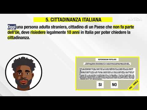 Ansa EXPLAINER – Referendum 5: Cittadinanza italiana