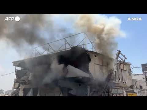 Gaza City, le immagini poco dopo un attacco israeliano