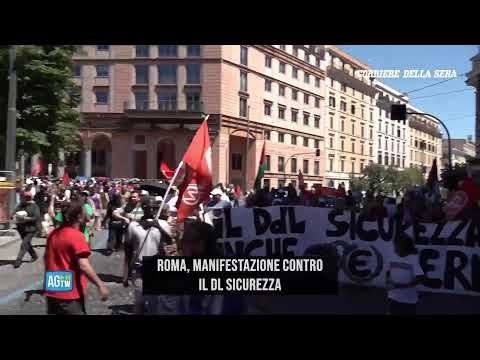 Manifestazione contro il Dl Sicurezza