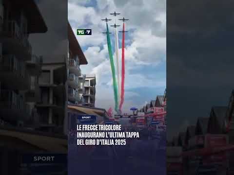 Le frecce tricolore inaugurano l’ultima tappa del Giro d’Italia 2025