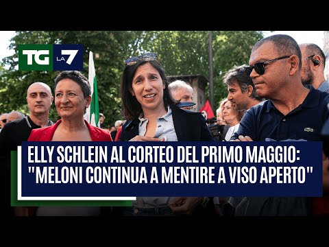 Elly Schlein al corteo del Primo maggio: “Meloni continua a mentire a viso aperto”