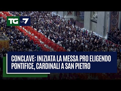 Conclave: iniziata la messa “Pro Eligendo Pontifice”, cardinali a San Pietro