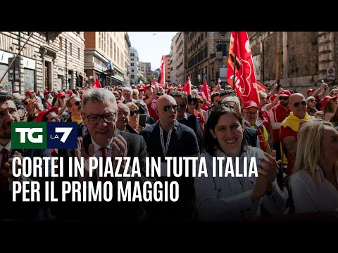 Cortei in piazza in tutta Italia per il primo maggio