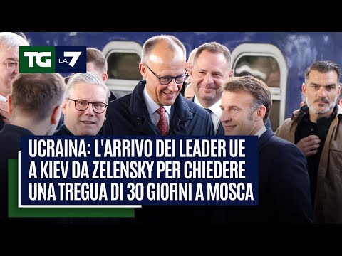 Ucraina: l’arrivo dei leader Ue a Kiev da Zelensky per chiedere una tregua di 30 giorni a Mosca