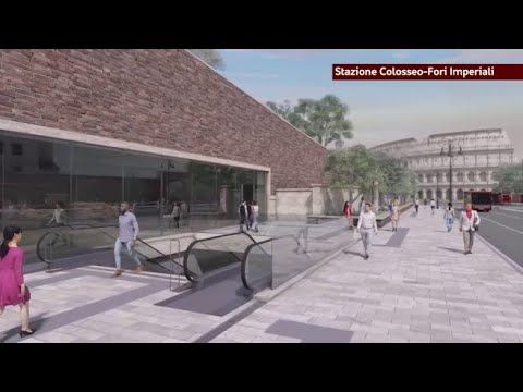 Metro C, ecco come sarà la stazione Colosseo – Fori Imperiali in fase di completamento