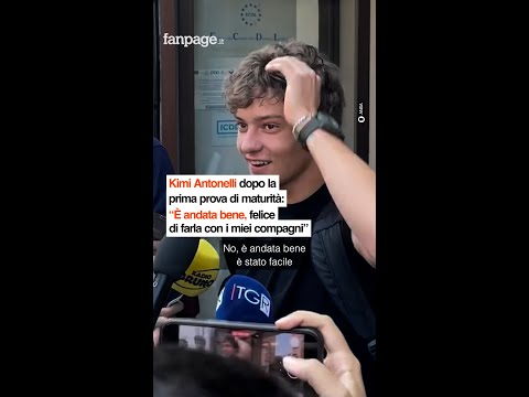 Kimi Antonelli dopo la prima prova di maturità: “È andata bene, felice di farla con i miei compagni”