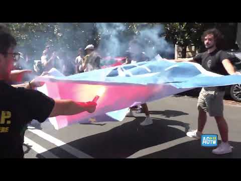Corteo Pro Palestina a Roma, bruciate le bandiere di Israele Nato e Europa
