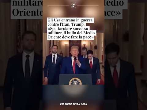 Gli Usa entrano in guerra contro l’Iran, Trump: «Spettacolare successo militare» #shorts #news