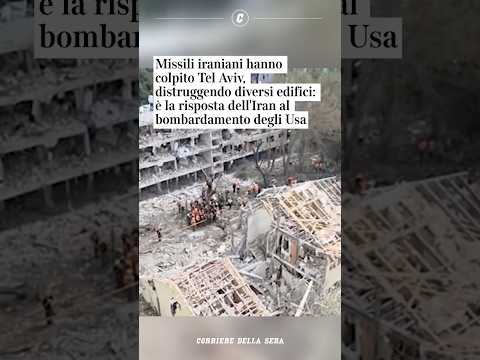 Missili iraniani hanno colpito Tel Aviv: è la risposta dell’Iran al bombardamento degli Usa #shorts