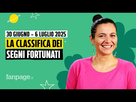 Oroscopo, la classifica dei segni più fortunati della settimana dal 30 giugno al 6 luglio 2025