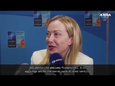 Meloni: “Spagna? Ha fatto come noi, testo Nato e’ lo stesso”