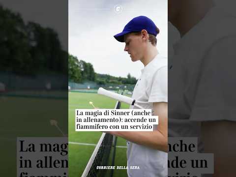 La magia di Sinner (anche in allenamento): accende un fiammifero con un servizio #shorts #news