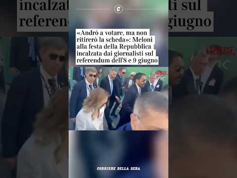 «Andrò a votare, ma non ritirerò la scheda»: così Meloni sul referendum dell’8 e 9 giugno #shorts