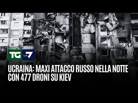 Ucraina: maxi attacco russo nella notte con 477 droni su Kiev