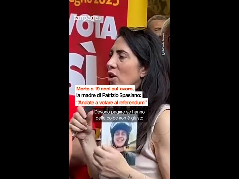 Morto a 19 anni sul lavoro, la madre di Patrizio Spasiano: “Andate a votare al referendum”