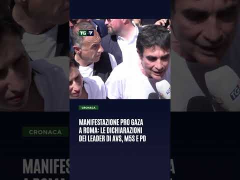 Manifestazione pro Gaza a Roma: le dichiarazioni dei leader di AVS, M5S e PD