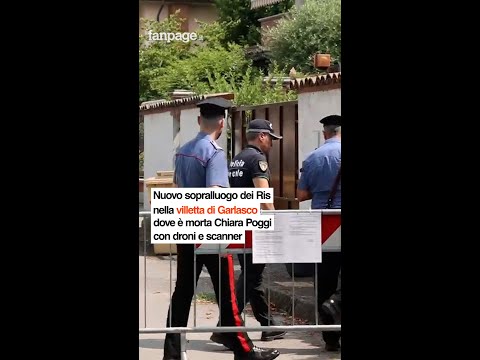 Nuovo sopralluogo dei Ris nella villetta di Garlasco dove è morta Chiara Poggi con droni e scanner