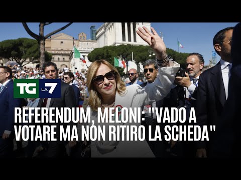Referendum, Meloni: “Vado a votare ma non ritiro la scheda”