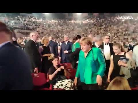 Verona, Merkel ieri all’Arena per “il Nabucco” di Verdi