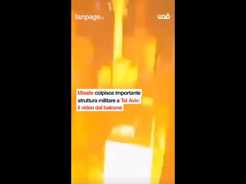 Missile colpisce importante struttura militare a Tel Aviv: il video dal balcone