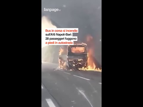 Attimi di terrore sull’autostrada A16, nel tratto tra Napoli e Avellino, dove un bus in corsa è stat