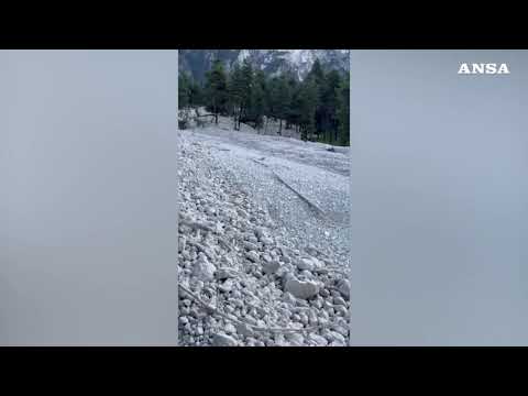 San Vito di Cadore, nuova colata detritica dalla Croda Marcora