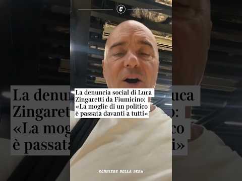 La denuncia di Luca Zingaretti da Fiumicino: «Moglie di un politico è passata davanti a tutti»