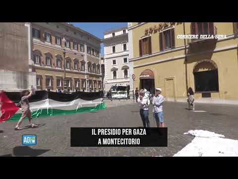 Montecitorio, presidio per Gaza