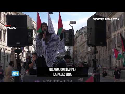 La manifestazione “Fermiano il Genocidio!” a Milano