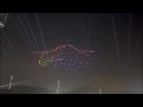 Il drone show di Geolier annuncia il suo prossimo concerto al Maradona