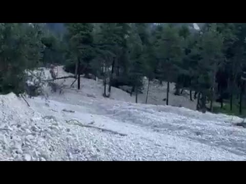 Frana di detriti tra San Vito di Cadore e Cortina