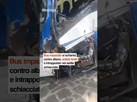 Attimi di paura sulla strada, quando un bus dell’Eav ha perso improvvisamente il controllo