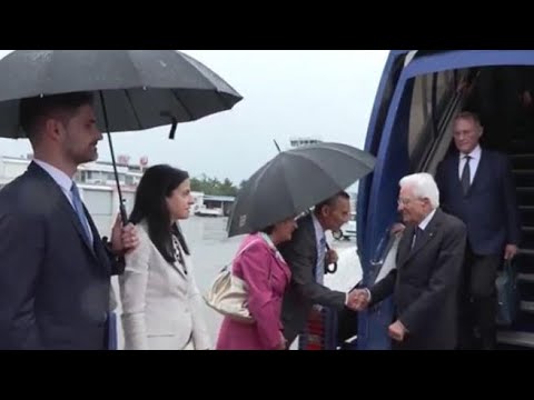 Il Presidente della Repubblica Sergio Mattarella atterra a Zagabria in Croazia