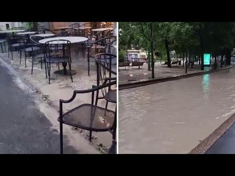 Nubifragio a Milano: le immagini da piazza Castello allagata