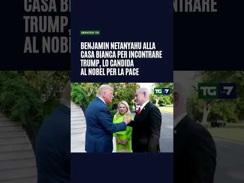 Benjamin Netanyahu alla Casa Bianca per incontrare Trump lo candida al Nobel per la pace