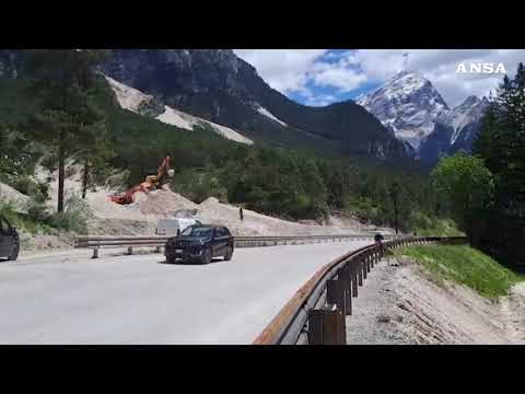 Riaperta la Statale di Alemagna dopo le frane in Cadore