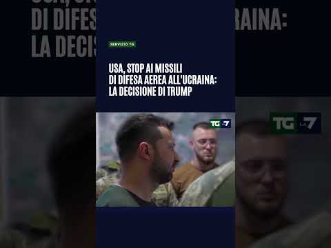 Usa, stop ai missili di difesa aerea all’Ucraina: la decisione di Trump