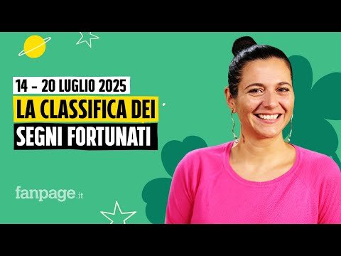 Oroscopo, la classifica dei segni più fortunati della settimana dal 14 al 20 luglio 2025