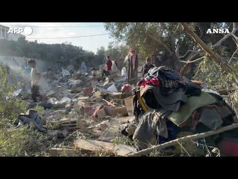 Gaza, le macerie dopo l’ultimo attacco israeliano su Nuseirat