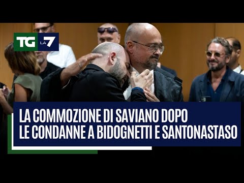 La commozione di Saviano dopo le condanne a Bidognetti e Santonastaso