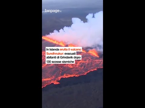 In Islanda erutta il vulcano Sundhnukur: evacuati abitanti di Grindavik dopo 130 scosse sismiche
