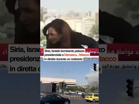 Siria, Israele bombarda palazzo presidenziale a Damasco: l’attacco in diretta durante un notiziario