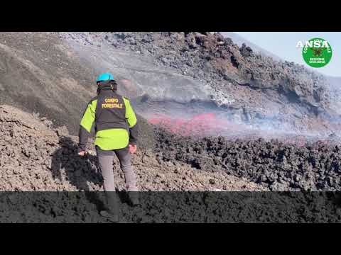 Etna, il sopralluogo del Corpo forestale