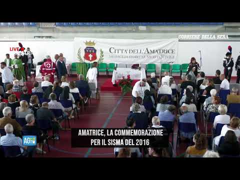 Amatrice, la commemorazione per il sisma del 2016