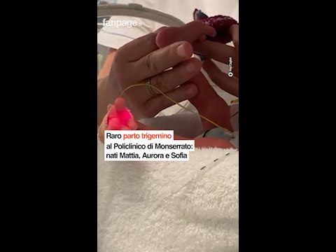 Raro parto trigemino a  Monserrato: sono nati Mattia, Aurora e Sofia