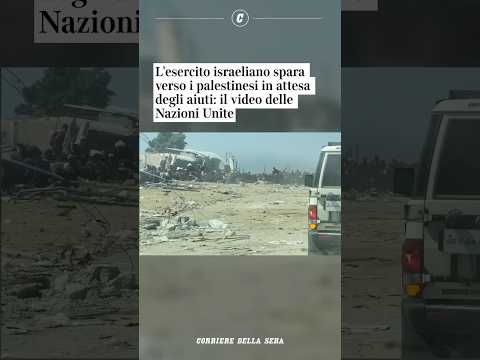 L’esercito israeliano spara verso i palestinesi in attesa degli aiuti: il video #shorts #news
